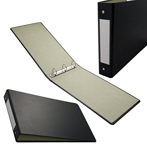 3 Skilcraft 3 Round Ring Slant Binder For US Legal Landscape Paper Black 2 Inch