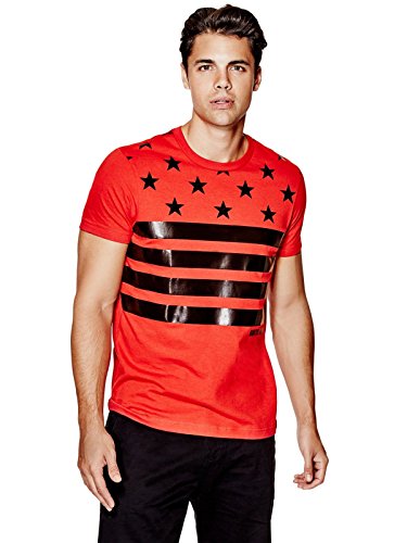 GUESS Men's Alki Flag Crewneck Tee