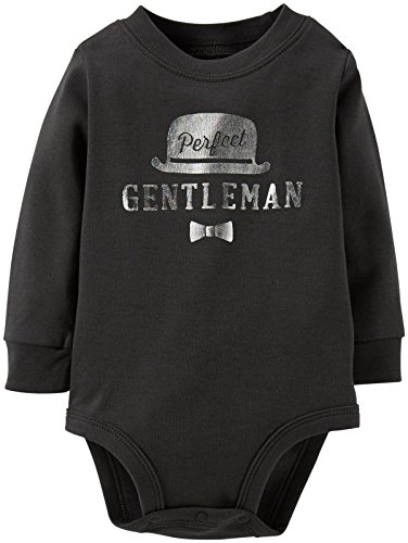 

Carter's Baby Boys' Slogan Bodysuit (Baby) - Charcoal - 24 Months