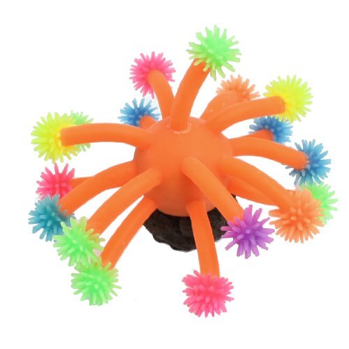 

Water & Wood Colorful Soft Silicone Sea Coral Ornament 1.8" Height for Fish Aquarium