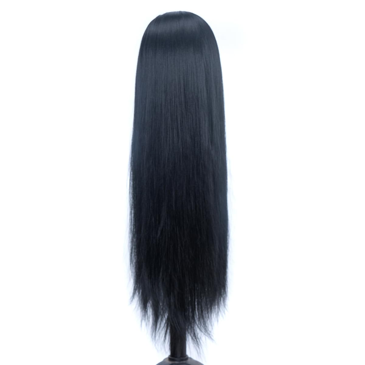 Mannequinhoofd met haar 26 inch (66 cm) Mannequinpophoofd Stylingmannequinhoofd Cosmetologiepophoofd Meerkleurig synthetisch vezelhaar Tafelklemstandaard_voghion.com