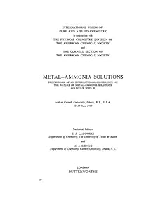 Metal—Ammonia Solutions: Proceedings of an International Conference on the Nature of Metal-Ammonia Solutions: Colloque Weyl II