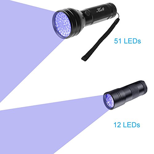 UV Flashlights Black Light Kabi Pets Urine and Stains Detector of 51 Ultra Violet LEDs Flashlight for Bed Bug Detector - Image 4