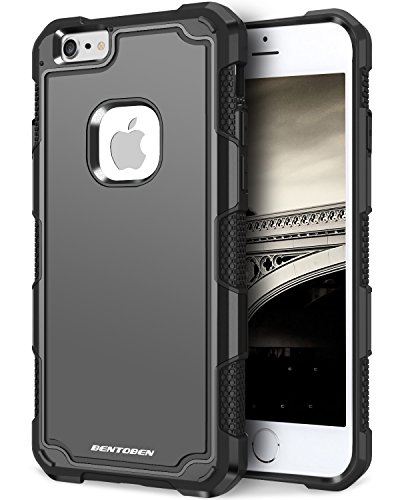 iPhone 7 Case, BENTOBEN Shock Absorption Hybrid Dual Layer Heavy Duty Rugged Protective Hard Cover for Apple iPhone 7 (4.7 Inch),Black