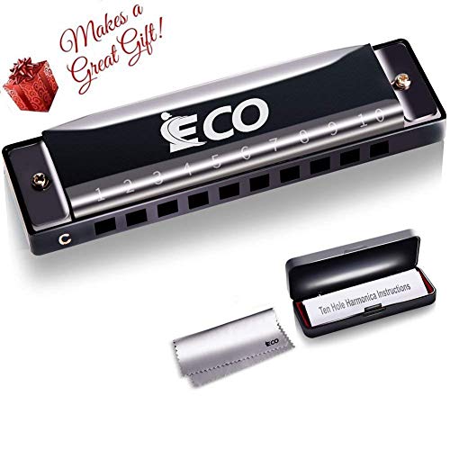 Algopix Similar Product 8 - Diatonic Harmonica  10 Hole Blues Harp