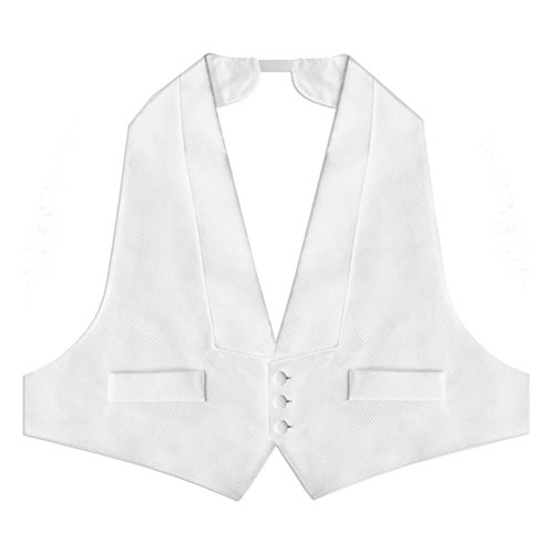 White Pique Vest & Self-Tie Bow Tie