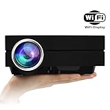Ezapor GM60A Mini LED Projector Wireless Display WIFI 800*480 1000 Lumen Multimedia Private Cinema support HDMI VGA AV USB port enjoy Video Movie Game