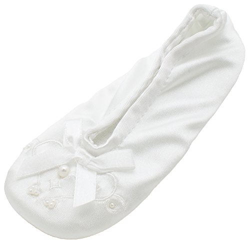 Isotoner Satin Pearl Ballerina Girls Slippers