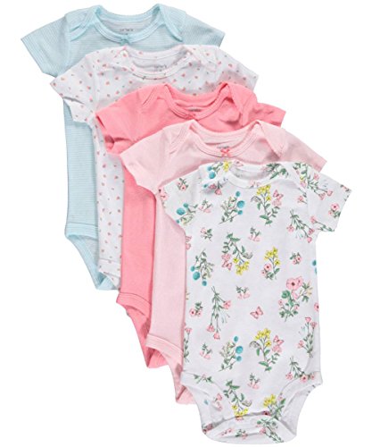Carter's Baby Girls' 5 Pack Floral Bodysuits (Baby)