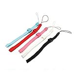 XFUNY(TM) Adjustable 5Pcs Universal Wrist Strap Pack Wristlet Wrist String for Nintendo Wii Wii U Remote Controller Digital Camera MP3 MP4 Cellphone Song PS3 Sumsung-Black+White+Blue+Pink+Red