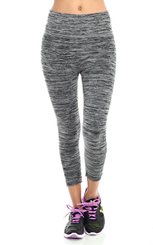 Space Dye Athletic Sports Yoga Pants Capri Leggings
