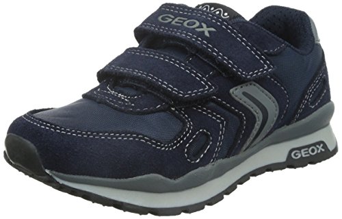 Geox J Pavel A - Zapatillas de cuero para niño, color azul (dark navy), talla 27