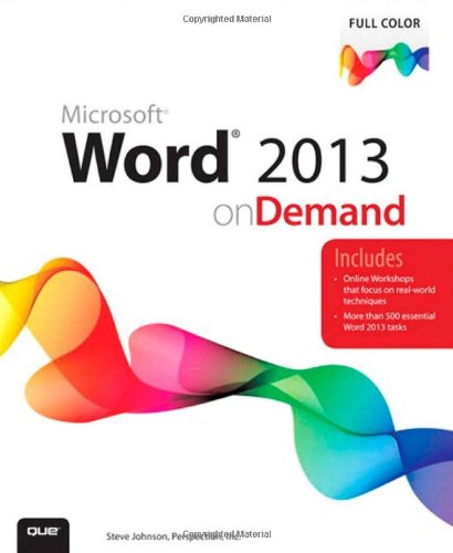 Word 2013 on Demand by Steve Johnson