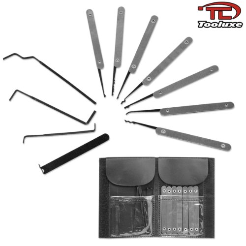 

Professional 11pc Lock Pick Set Locksmith Key Extractor Tool Set