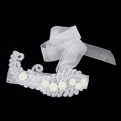 

Bridal Wedding Party Dress Gown Sash Flower Applique Waist Belt