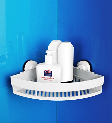 Bathla Suction Corner Rack - White