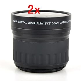 Neewer 2x 58 mm 58mm 0.21X Fisheye Lens for Canon Nikon Sony DSLR