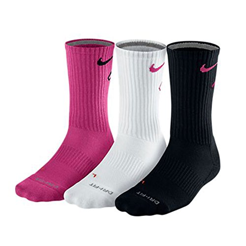 New Nike Women's 3 Pack Dri-Fit Fly Crew Socks