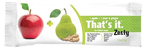 That's It Fruit Bar Zesty, Apples + Pear & Ginger