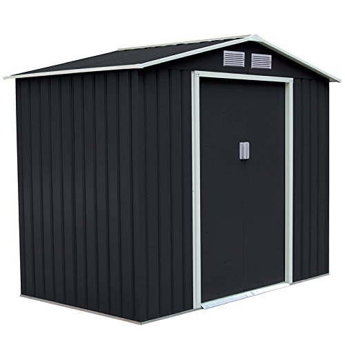 XXL Metall Gerätehaus 277x191x192cm Geräteschuppen Garten Schuppen Gartenhaus Satteldach