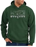 Ford Mustang LEGEND HONEYCOMB GRILLE Adult Hooded Pullover Sweatshirt Hoody Hoodie – Dark Green, Large Reviews