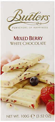 Butlers White Chocolate Bar, Mixed Berry, 3.52 Ounce