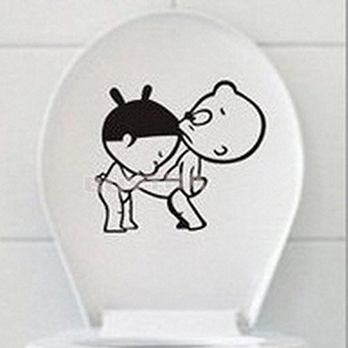 

Zjskin Toilet Decal Decor Bathroom Ensuit Vinyl Wall Sticker Sign Funny