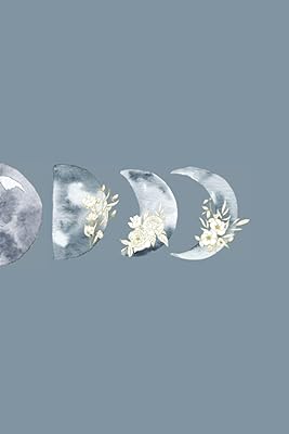 Floral Moon Phases: Dark Blue: Manifestation Journal (Phases of the Moon)