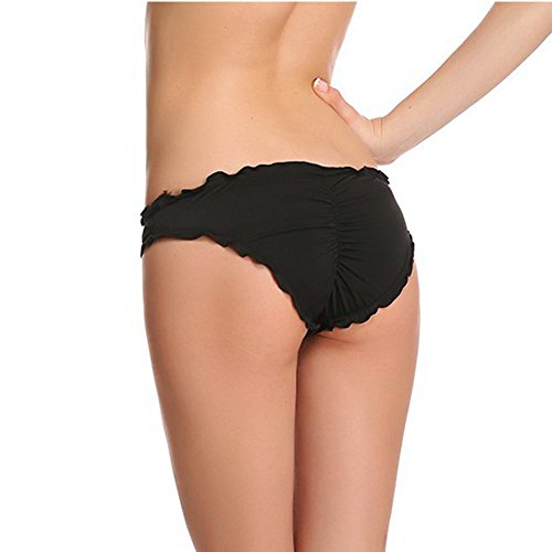 Lazy Cat Sexy Women Ruched Ruffle Cheeky Bikini Bottoms