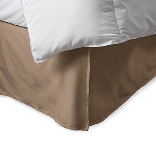 

Luxurious Living 500 Thread Count 100% Egyptian Cotton Solid Taupe Queen Bed Skirt with 17" Drop Length by HotHaat
