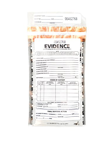 Small Plastic Evidence Bag, 100pk