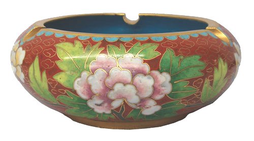 

Chinese cloisonne ashtray - 5"D