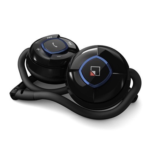 Whitelabel MusicJogger - Auriculares estéreo Bluetooth de diadema para deportes con micrófono incorporado para manos libres, negro