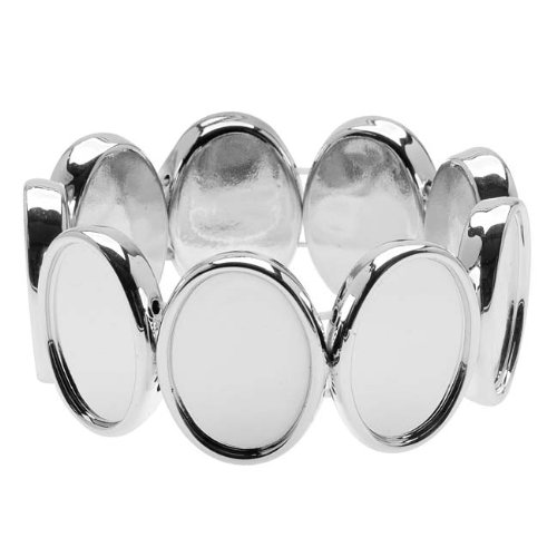 Algopix Similar Product 6 - Silver Tone Plastic Stretch Bezel