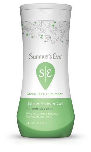 Summer's Eve Bath and Shower Gel - Green Tea and Cucumber - 12 FL OZ - Pack of 2