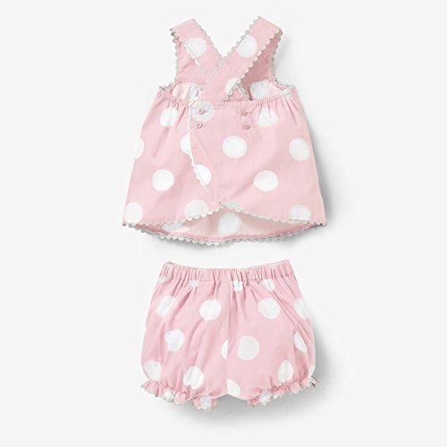 

R Baby Baby Girls 2-Piece Polka Dot Strappy Dress And Bloomers Set