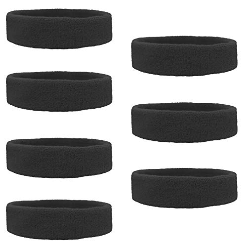 Algopix Similar Product 3 - Kenz Laurenz Black Headband Sweatband 