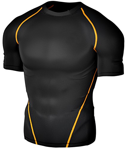 Tesla Men's Compression Under Base Layer Wear Short Sleeve -R