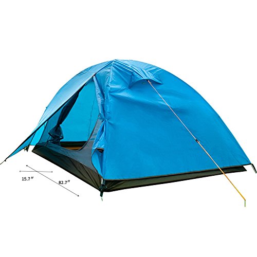 Camp Solutions 2 Person 3 Season Double Doors Lightweight Waterproof Double Layer Backpacking Tent for Camping Hiking - Image 3