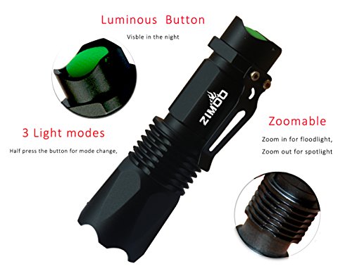 ZIMOO V1 UV Black Light Flashlight, Pets Urine Detector UV Light 3 Mode Adjustable Focus With aa Battery Ultraviolet Lights - Image 4