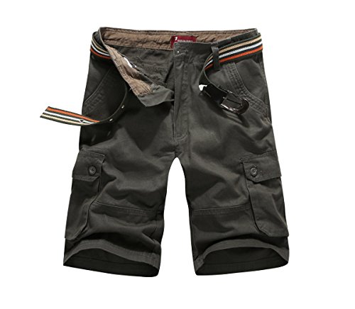 Newcosplay Mens Twill Multi Pocket Cartoon Cargo Shorts K001