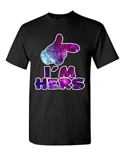 Cartoon Hands I'm Hers Galaxy Unisex T-shirt Couple Shirts