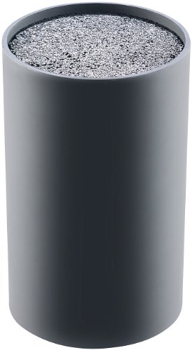 TokioKitchenWare Universeller Messerblock mit Borsten-Einsatz, schwarz