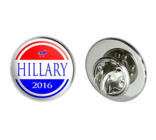 Hillary 2016 Democrat Logo Hillary Clinton for President Round Metal Lapel Hat Pin Tie Tack Pinback