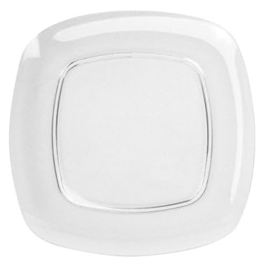 Product Image Rounded Square Salad Plate Set of 12 - Clear (8.5")