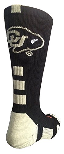 TCK NCAA Colorado Buffs Baseline Crew Socks
