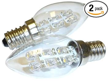 G7 Power Boulder LED 0.5 Watt (5W) 15 Lumen C7 Night Light Bulb, 2900K Soft White Light, E12 Base 2-Pack