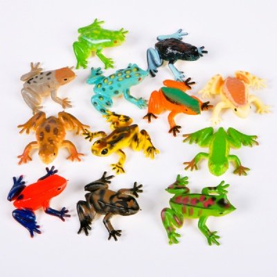 ~ 12 ~ Poison Dart Frogs ~ 1.5 Inch Plastic ~ NEW by Nic Bishop
