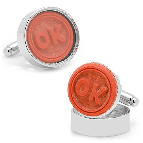 Algopix Similar Product 2 - OK Stamp Cufflinks Novelty 1 x 1in