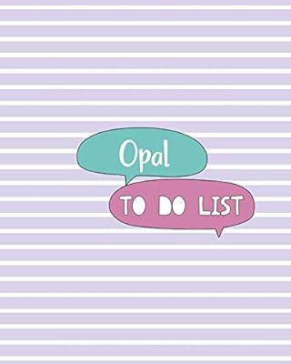 Opal To Do List: 100 Sheet 8x10 inches for Checklist, Planners, To-Do, Memo, Notes, Checkboxes and Initial name on Matte Pastel Seamless Cover , Opal To Do List